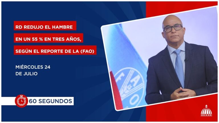 La FAO reporta una disminución del 55% en la desnutrición en un periodo de tres años en la República Dominicana