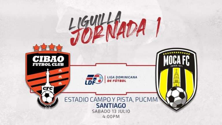 Cibao FC se impone frente a Moca con marcador de 1-0 y lidera la tabla en solitario