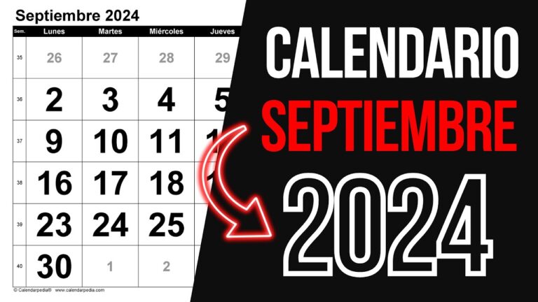 Calendario nacional, 7 de septiembre de 2024