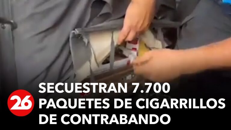 Descubren contrabando de cigarrillos en vehículo