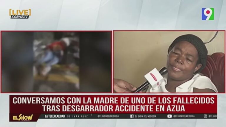 Madre afectada por reciente tragedia familiar en la localidad de Azua