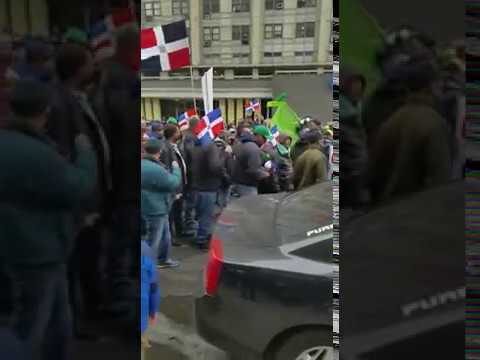 Manifestación de dominicanos en alto manhattan