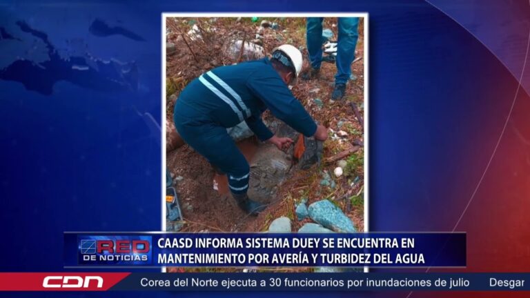 Solución de fallo en suministro de agua en sistema Duey por CAASD