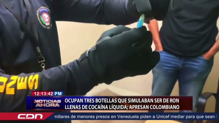 Descubierto: sustancia en botellas haciéndose pasar por ron era cocaína líquida